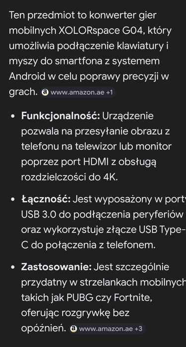 Konwerter gier mobilnych, podłączenie klawiatury i myszki do telefonu