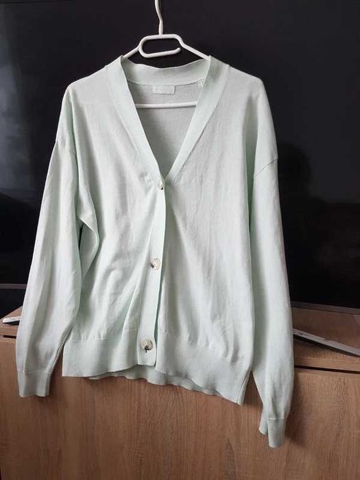 Sweter kardigan Essentials rozmiar L/XL 100% cotton nowy miętowy