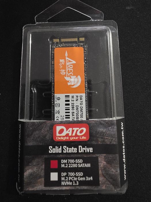 Ssd DATO Ares DM700  M.2 2280  SATA III 256gb