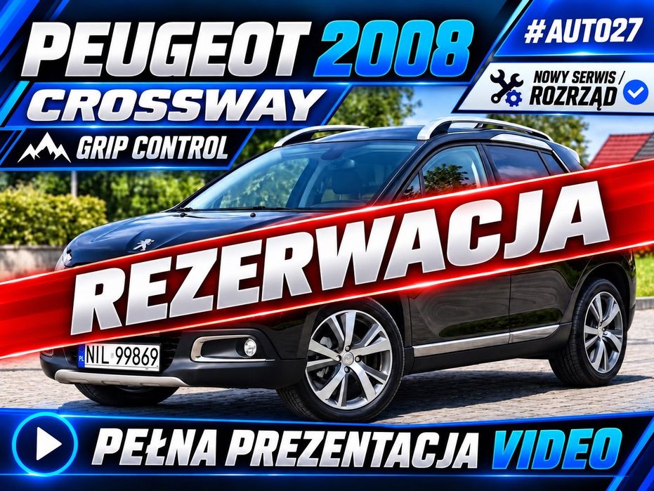 Peugeot 2008 #AUTO27*Film*110KM*Crossway*GripControl*NowyRozrząd*Navi*CarPlay*PDC