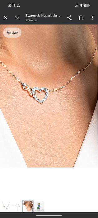 Colar e brincos Swarowsky