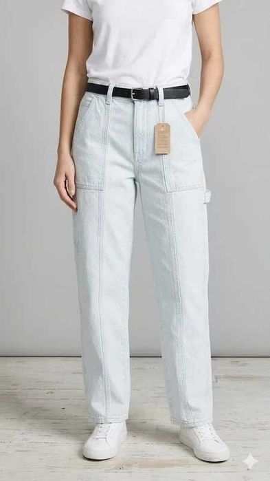 jasne jeansy levi's '94 baggy błękitne szerokie nogawki