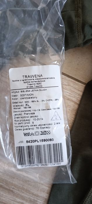Bielizna letnia MON XL kalesony