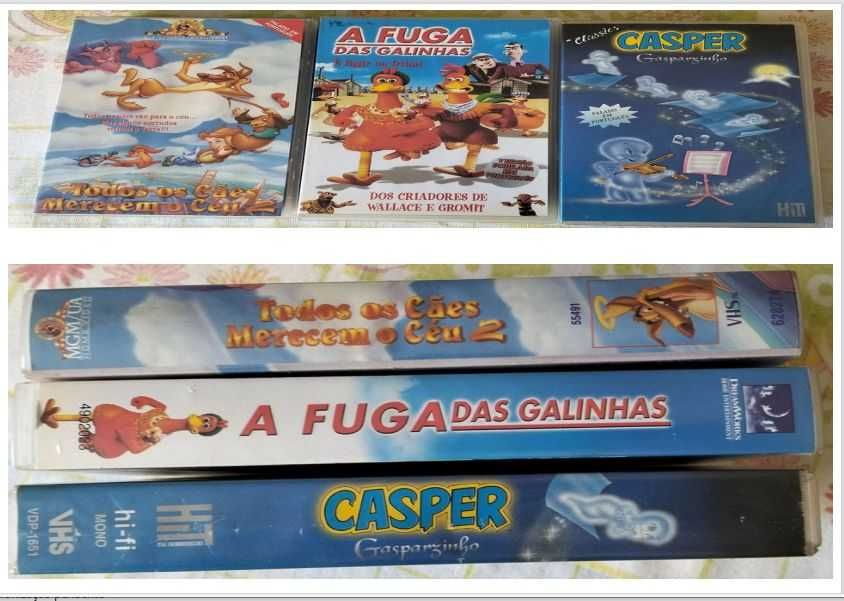 Cassetes VHS de desenhos animados
