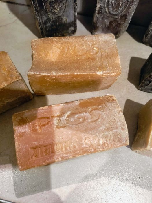 Stare szare mydła PRL 9 szt