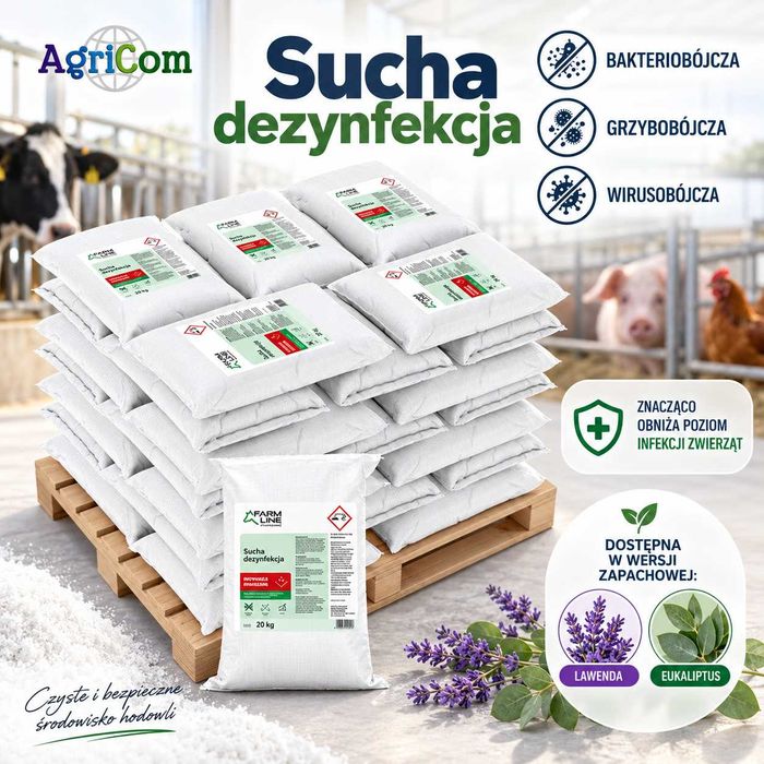 OGRANICZ INFEKCJE W HODOWLI – Sucha Dezynfekcja Bakterio-, Grzybo- i Wirusobójcza 700 kg - 2,75 zł/kg