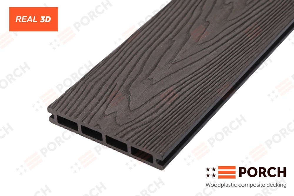 Композитна терасна дошка ДПК Porch Real 3D від постачальника!