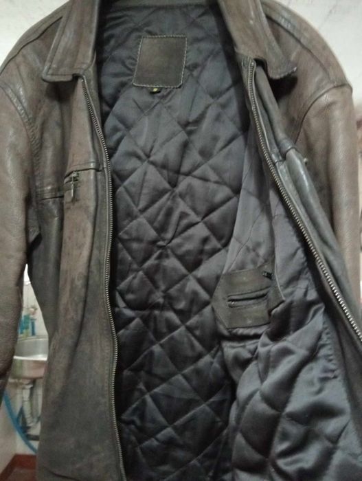 Casaco cabedal genuíno