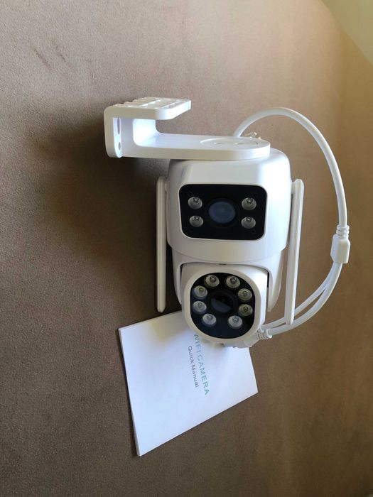 Camâra dulpa WiFi rotativa externa 8MP auto traking