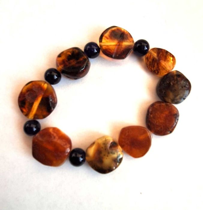 OKAZJA - bursztyn - unikaty - bransoletka