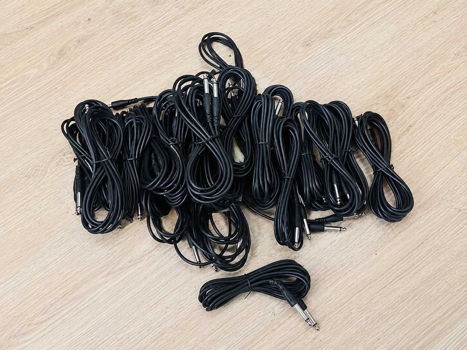 Kable Jack 6,3 mm 3m NOWE | Prosty-Prosty / Prosty-Kątowy | Gitara, Audio, Wzmacniacz, Mikser | 24 szt | Hurt