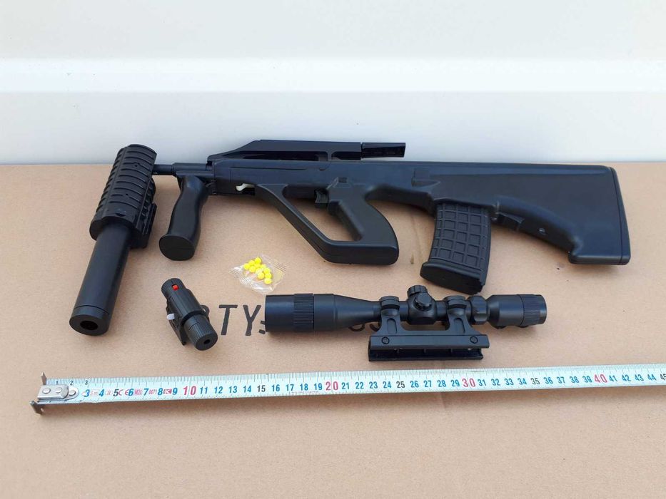 301В-1 Автомат на пластиковых пульках, с оптическим прицелом + лазер ...