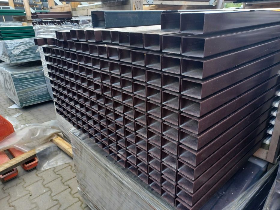 Ogrodzenie panelowe 3D 123/4, słupek, podmurówka, obejma - komplet