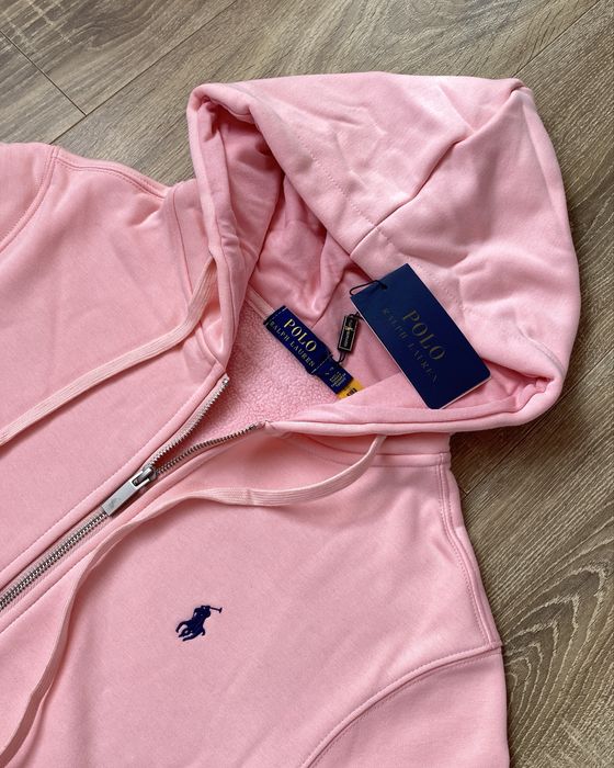 Зіп худі Polo Ralph Lauren рожеве з флісом