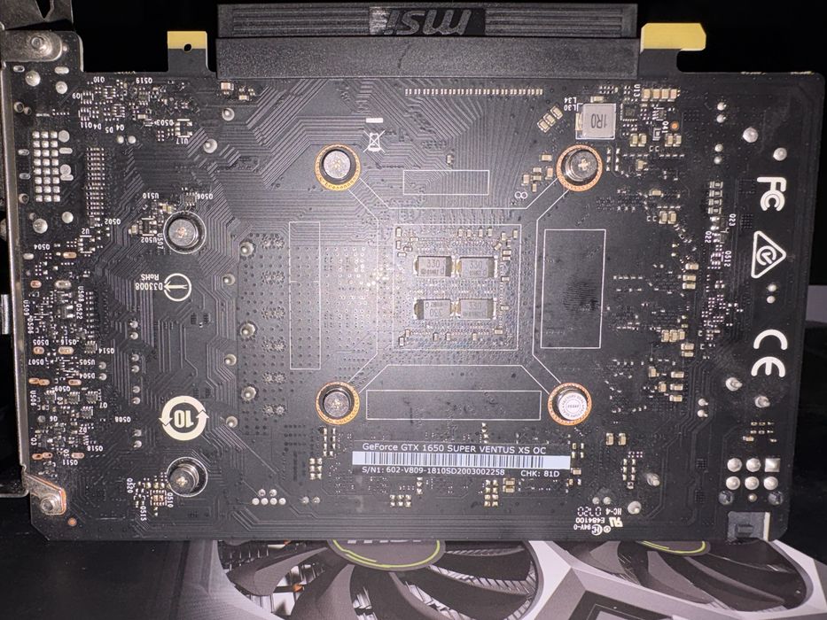 MSI GTX 1650 super OC Ventus xs