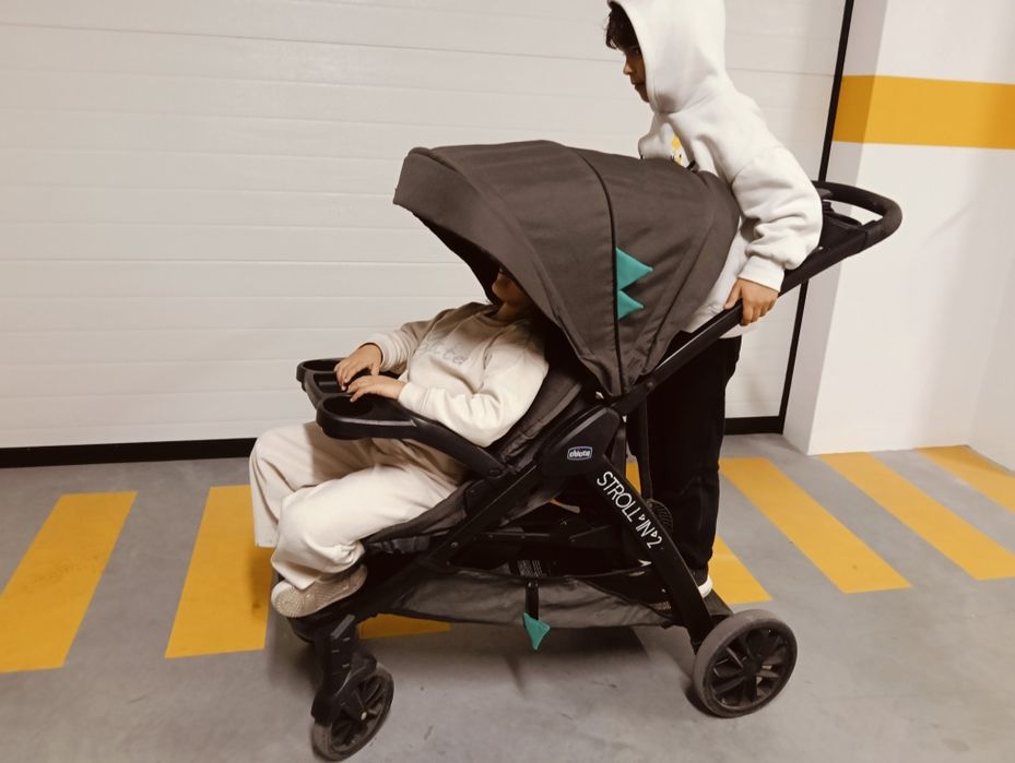 Carrinho Chicco Stroll' in'2 Ideal para 2 crianças  idades diferentes