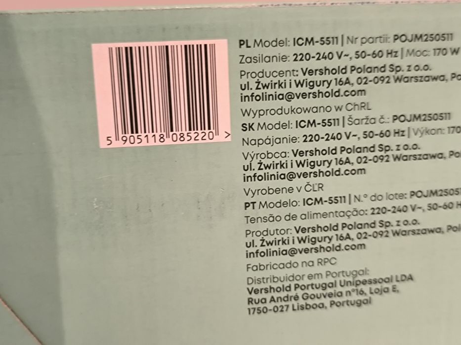 Nowa kostkarka do lodu Hoffen 1,4 l 170 g