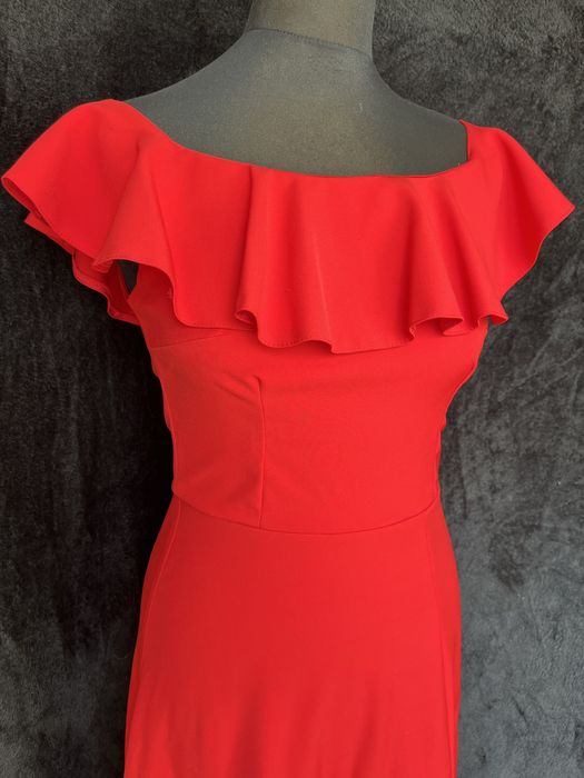 Sukienka czerwona długa elegancka hiszpanka na wesle studniowke 18stke