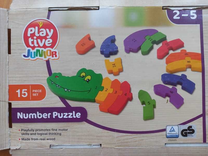 Drewniane Puzzle "Krokodyl" wiek 2-5 lat