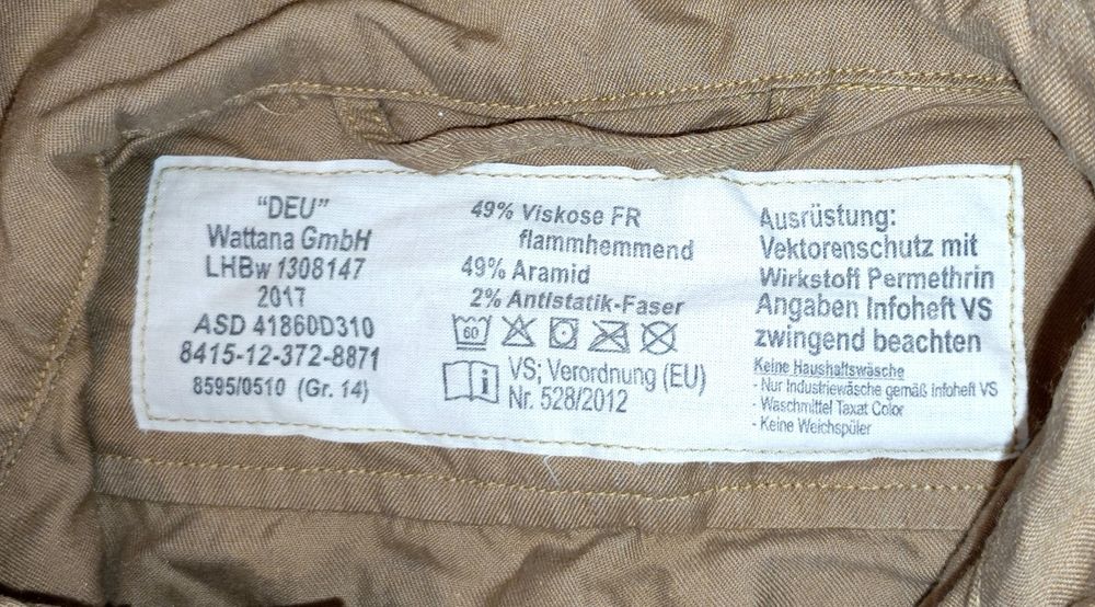 Bundeswehr Kombinezon Niemiecki Lotnika (Gr.14)