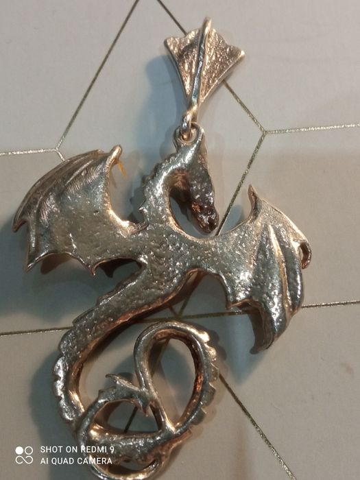 Wisior mega smok srebro 9 g