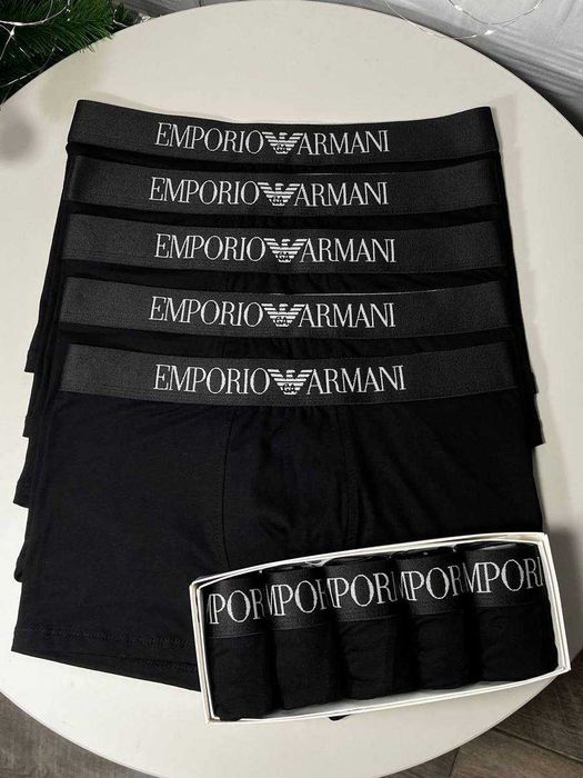 Чоловічі труси Армані чорні/кольорові з якісної бавовни/cotton. Мужские боксеры M/L/XL/XXL/3XL