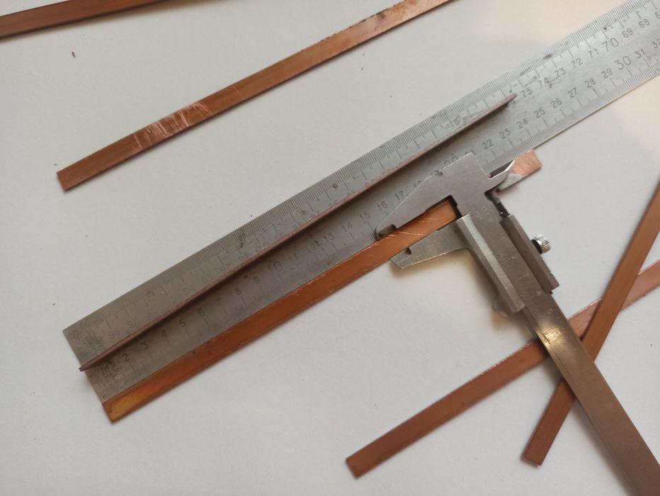 Медная шина 2*10*237мм