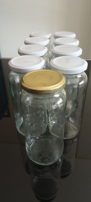 Frascos de vidro: diversos tamanhos e unidades