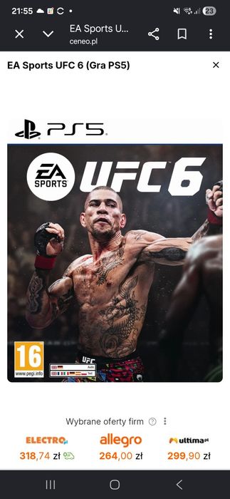 Sprzedam grę UFC 6 PSP5
