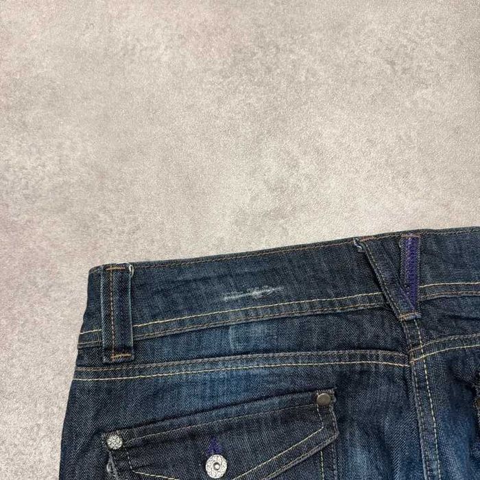 Vintage Spodnie Jeansy Dzwony Y2K Flared Denim Jeansy Coquette Swag
