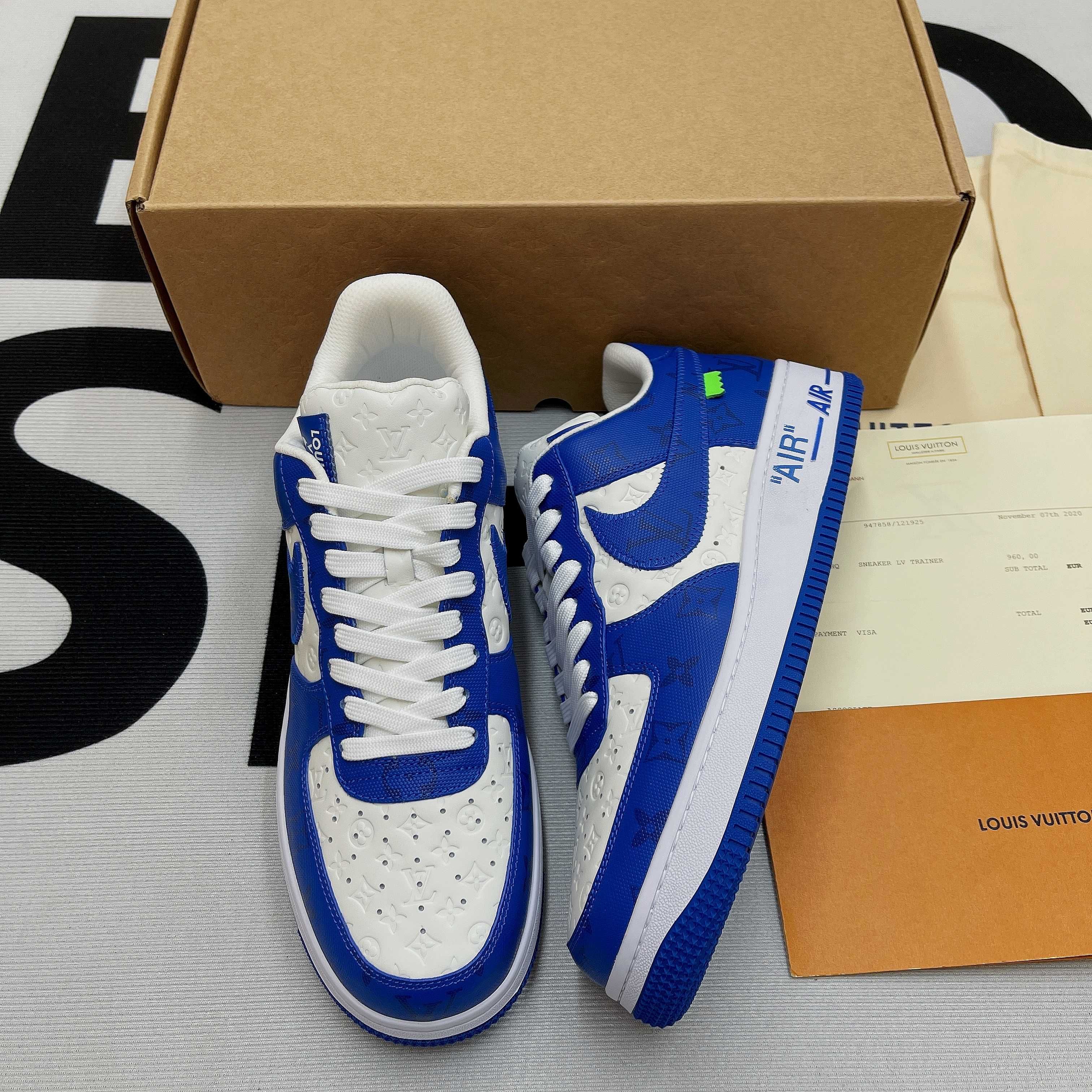 Buty Nike Air Force 1 Low Louis Vuitton White Royal Rozm.36 46