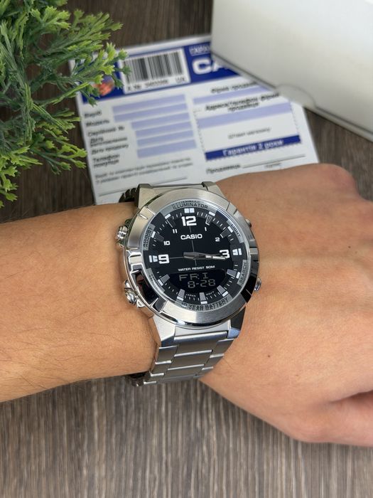 З гарантією / Новий оригінальний годинник Casio AMW-870D-1A