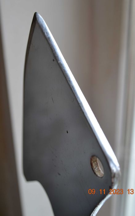 Кухонный топор, тесак, секач. Для рубки мяса. Хромированный. 32х11 см.