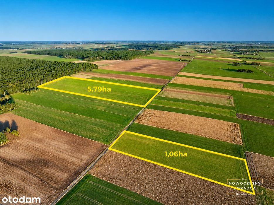 6,85ha Ziemia Rolna - Możliwość zakupu od 1 ha
