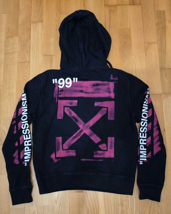 Off-White Diag Stencil Hoodie Black/Multicolor