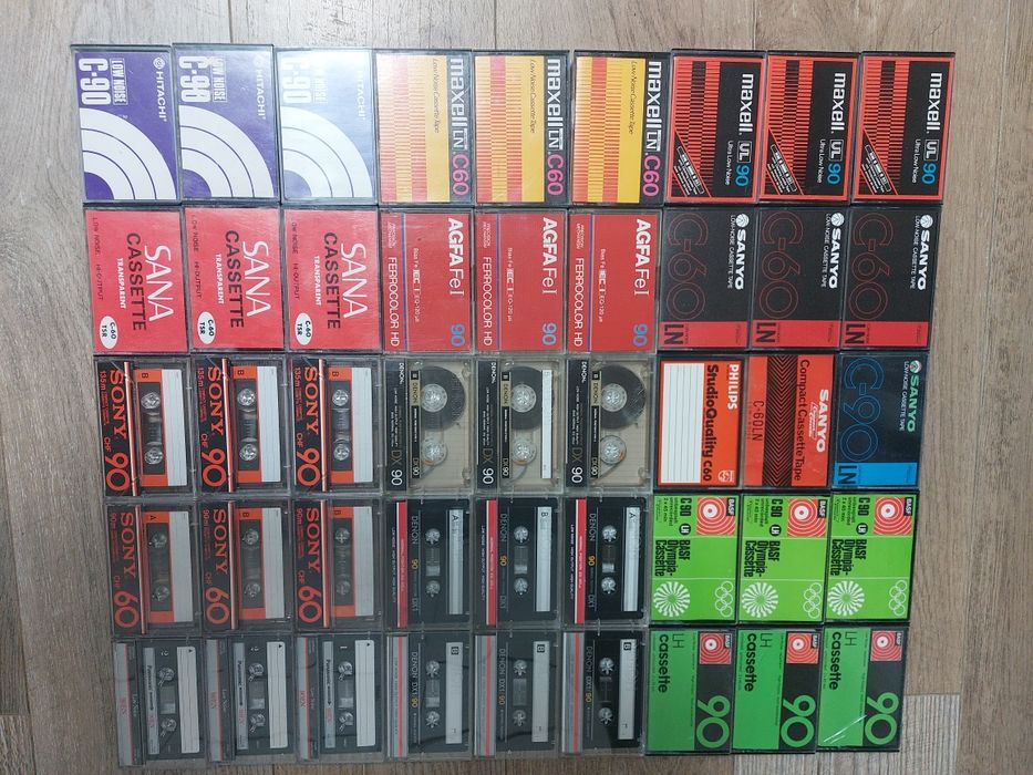 Аудиокассеты Denon, Maxell, Sony, JVC, TDK, SANA
