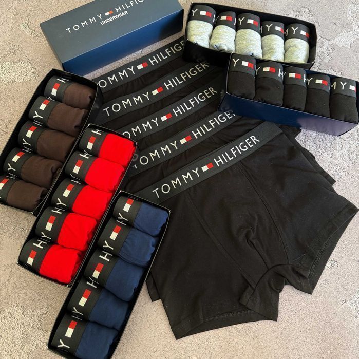 Чоловічі труси Tommy Hilfiger 3D. Мужские боксеры с черной резинкой