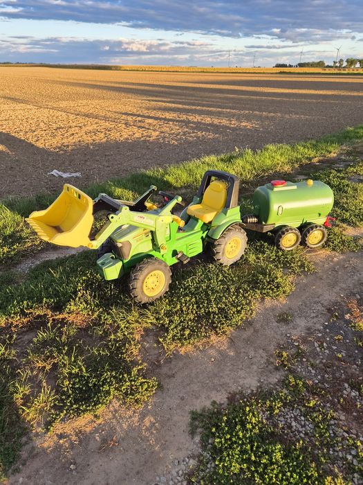Traktorek  john deere na pedała rolly toys  pompowane koła