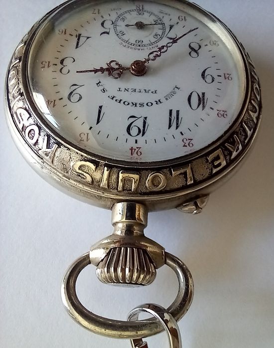 Raridade. Relógio de bolso Louis Roskoph sa Patent. Excelente + .
