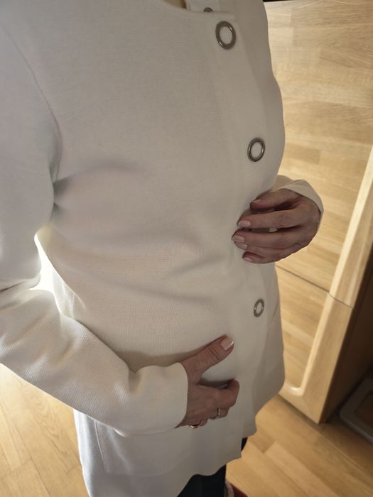 Damski sweter kardigan biały Olsen