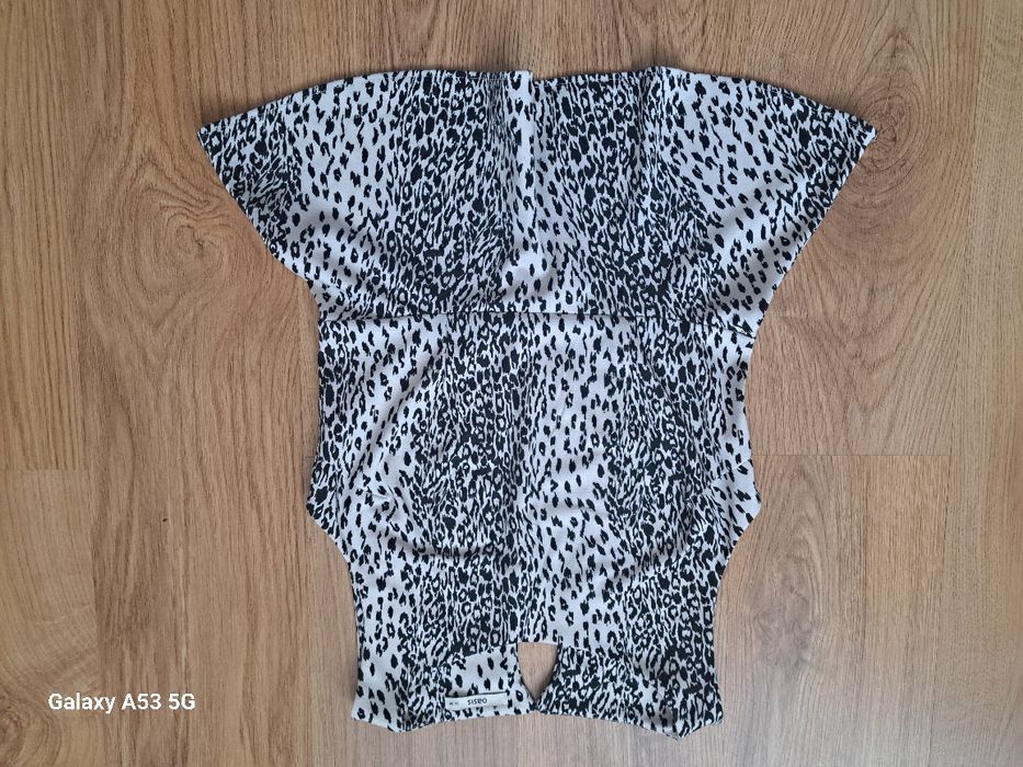 Elegancka bluzka z baskinka Oasis panterka