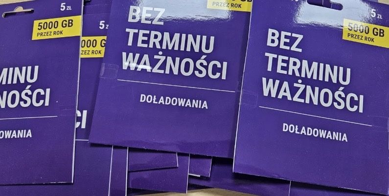 Najtańsza karta SIM, brak już w aktualnej sprzedaży! Bezterminowy internet! Cały rok aktywna karta SIM – idealna do GPS, kamer, aut, IoT Play odNowa