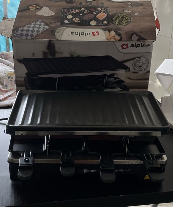Grill Raclette Alpina – como novo com caixa