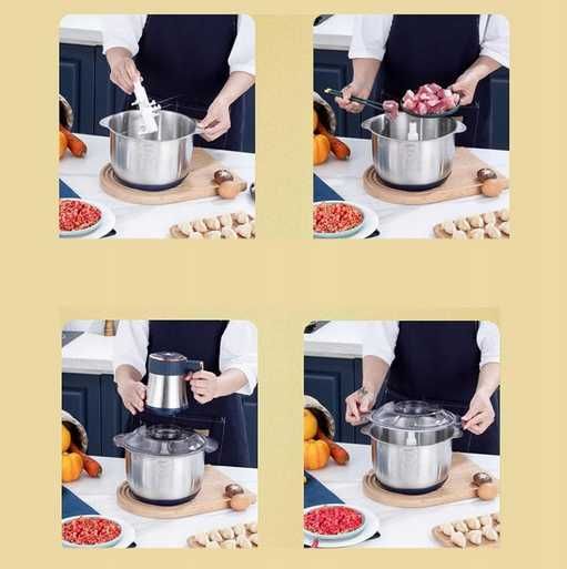 Rozdrabniacz siekacz do owoców warzyw mięsa 6 ostrzy 5l 500W