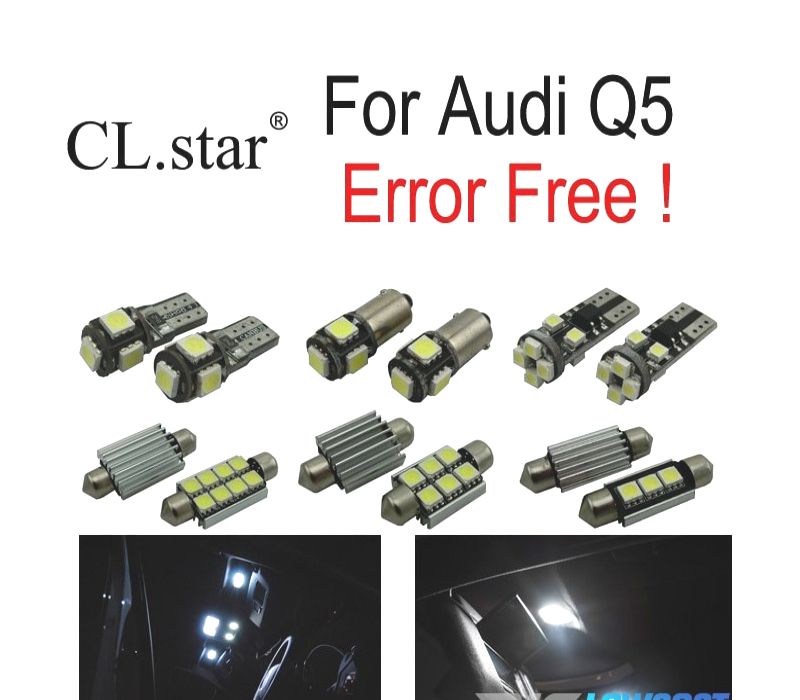 KIT COMPLETO DE 20 LÂMPADAS LED INTERIOR AUDI Q5 2009-2016