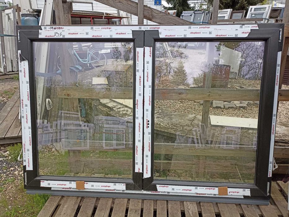 Okno pcv 196/131 brąz ciemny ruchomy słupek