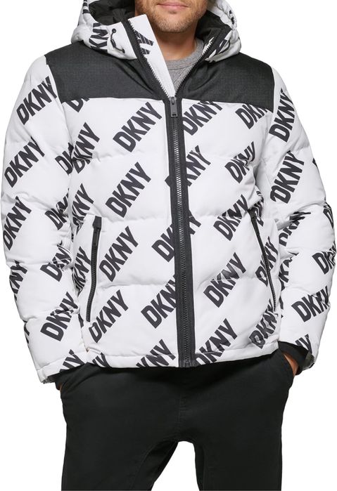 -50%$ XXL 52 DKNY пуховик куртка парка белый білий ххл 2xl