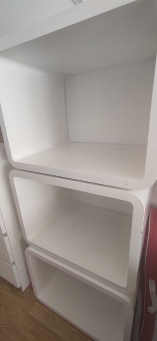 Cubos madeira maciça branco