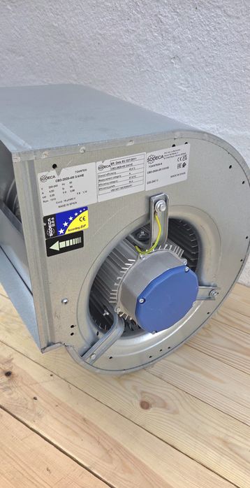 Ventilador 10/10 extrator 3950 m3h Ar fumos tintas de estufas de pintura