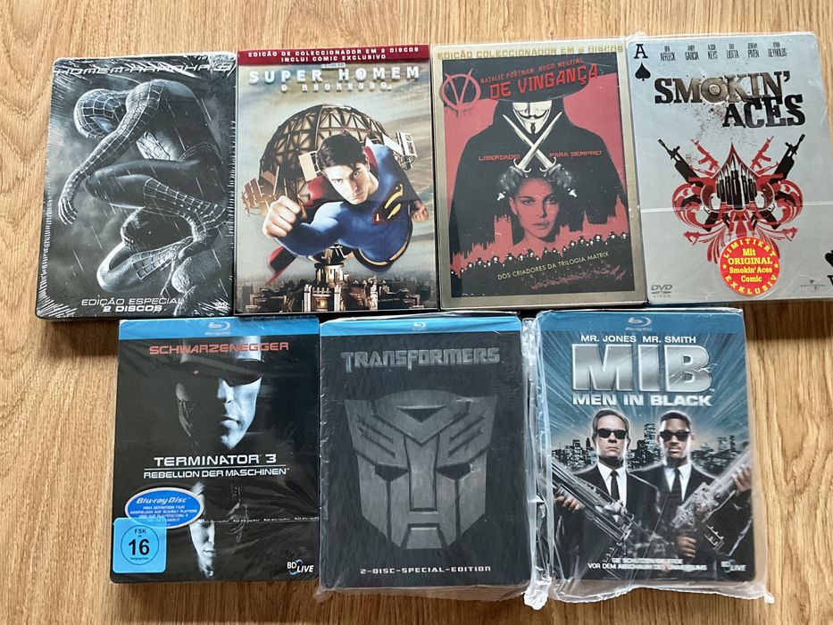 Blu rays steelbook + DVDs